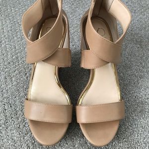 Jessica Simpson nude wedge sandals